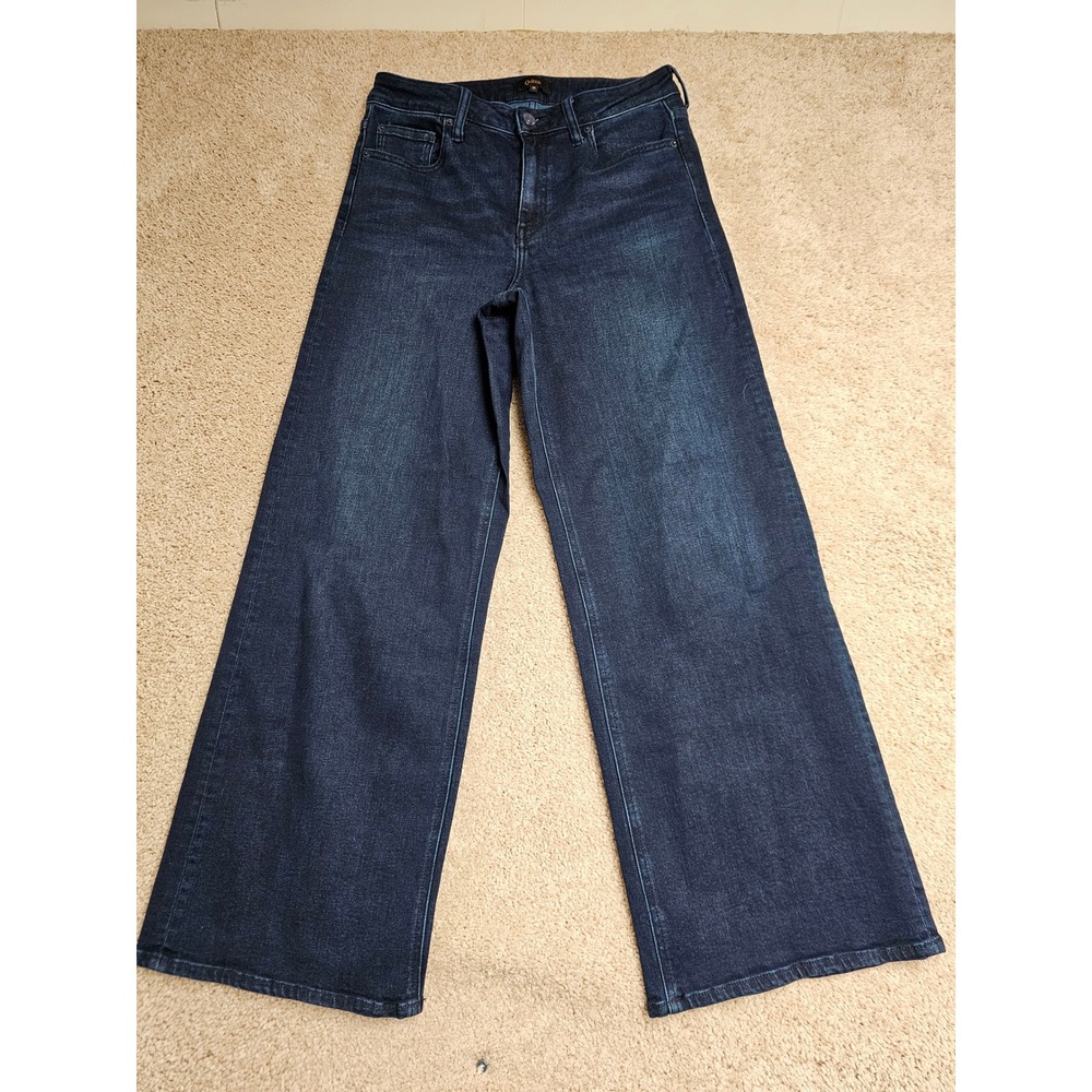Quince Bella Stretch Wide Leg Jeans Deep Sea Blue W-PNT-170 Size 29